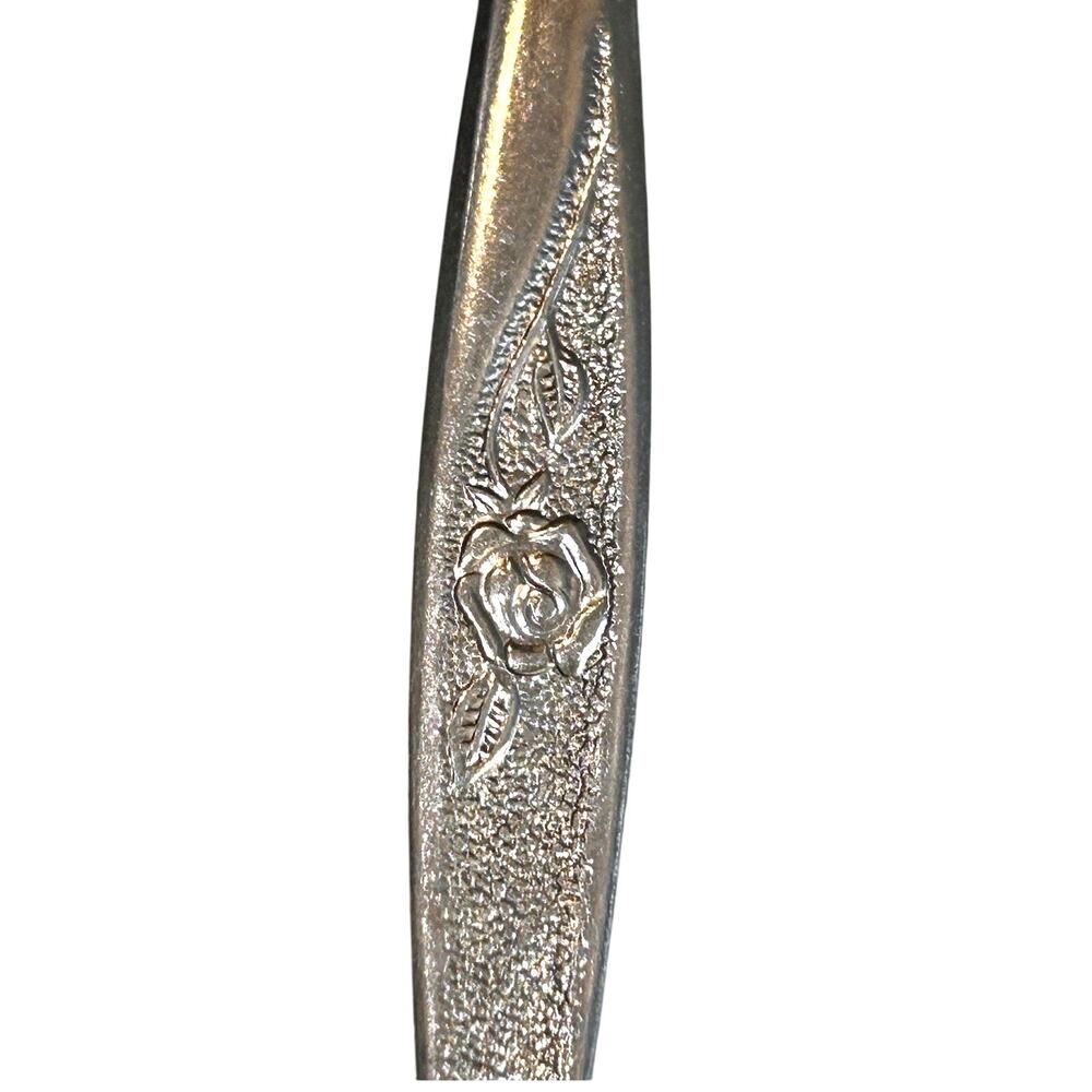 utica usa stainless child spoon satin rose handle Vintage